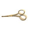 NOSE HAIR TRIMMER SCISSORS CURVED 3.5" - ROUND TIP FOR