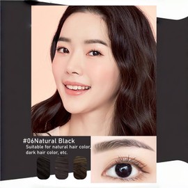 Black Eyebrow Pencil,1Pack Micro Brow Pencil Waterproof Smudgeproof,Ultra-Precise Tip Long-Lasting Eyebrow Pencils for Women Natural Looking Eyebrows,Built-In Spoolie Brush,06 Natural Black.