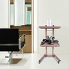 BEACCOSS 2-Tier Stainless Steel Rolling Cart with Foldable Design -