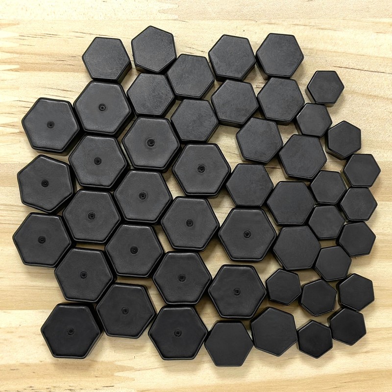 75 PCS M6 M8 M10 Black Plastic Hex Nut Protection