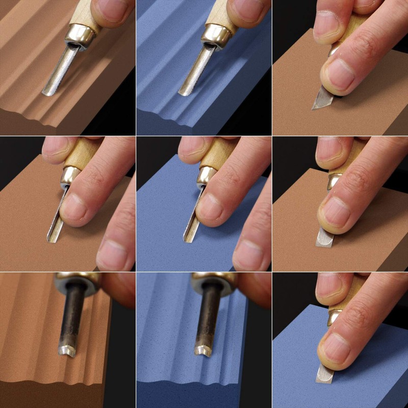 Sharp Pebble Sharpening Stones for Wood Carving Tools-Two Whetstones Grit