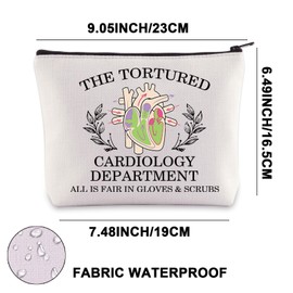 JNIAP Cardiology Makeup Bag Cardiologist Gifts CVICU Nurse Gifts Heart Nurse Gift Cardiologist Cosmetic Bag (Cardiology mb)