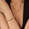 CAIYUNELEX 18K Gold Plated Minimalism Cuff Bangle Bracelets for Women