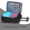 Travigo 20" Collapsible Carry On Luggage Two-Tone Polyester 900D Black
