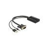DeLock 62597 VGA to HDMI Adapter with Audio Black