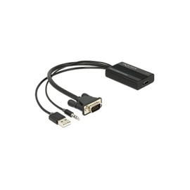 DeLock 62597 VGA to HDMI Adapter with Audio Black