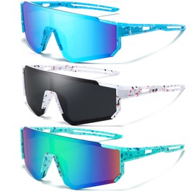 PRESIRIOCO 3 pcs Youth Baseball Glasses Teen Boys Girls Kids UV400 Softball Sunglasses Child Children Men Women Football Eyewear - GY5-GY6-GY7