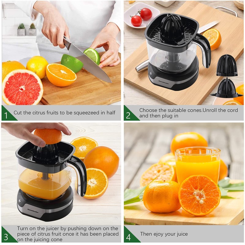 Homeleader Upgraded Orange Juicer, Stainless Steel Citrus Press for Effortless