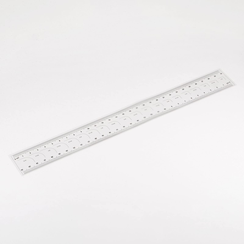 HARFINGTON Film Flexible Ruler 30cm 0.5mm Scale with R Angle