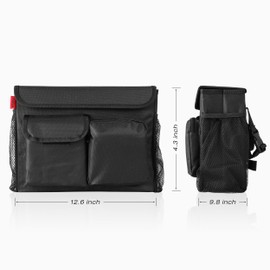 YOOFAN Mobility Scooter Bag – Convenient Organizer Pouch with 14-Inch Laptop Pocket and Cup Holders