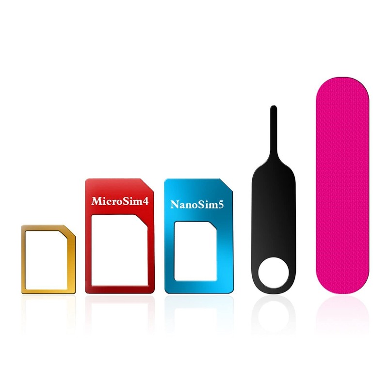 Refined® Sim Card Adapter 5in1 Nano Micro Standard Sim Card