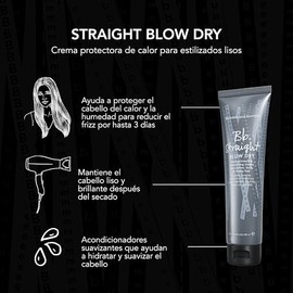 Bumble and Bumble Straight Blow Dry Crema para peinar | Protector Térmico | Anti frizz, Rizado, ondulado, liso, 150ML, Aroma Gomina, Para todo tipo de
