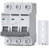 Chtaixi 3 Pole DIN Rail Mount Circuit Breaker, 50 Amp