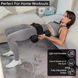 Adjustable Weighted Hip Thrust Waist Belt for Home Gym Workouts – Dual-Strap Glute Training Belt for Dumbbells, Squats & Hip Shaping
