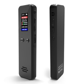 Voice Recorder, Small Voice Recorder, 1,536 kbps, IC Recorder, Noise Cancelling, 64 GB Large Capacity, Long Recording, Compact, 1.1 oz (30 g), Ultra-Lightweight, Meeting, Interviews, Language Learning