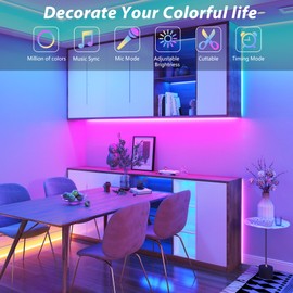Led Lights for Bedroom 400ft Music Sync Color Changing Led Strip Lights with 60 Key Remote and App Control RGB Led Light Strip for Home Party Room Decoration