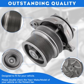 ZumuraAuto 3684450 Electric Water Pump, Compatible with ISX CM570 CM870 CM871 ISX15 CM2250 CM2350 QSX15 CM570 QSZ13 CM2150 Replace# 3684450 3683651 4386576