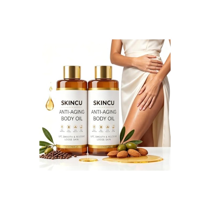 SKINCU Aceite Corporal Reafirmante, Hidratante y Absorción Rápida 2x100ml