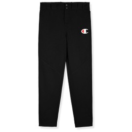 Champion Boys Baseball Athletic Youth Performance Pant with Belt Loops and Zip Fly, Black