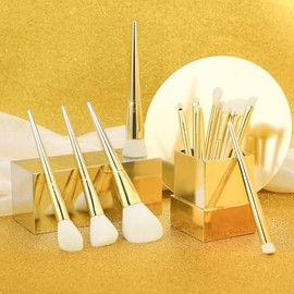 DUcare Brochas de Maquillaje 15Pcs Juego de Brochas de Maquillaje Con Soporte Base de Polvo Sintético Premium, Contorno, Colorete, Corrector, Sombra de Ojos, Delineador de Mezcla, Kit de Brochas de Ma