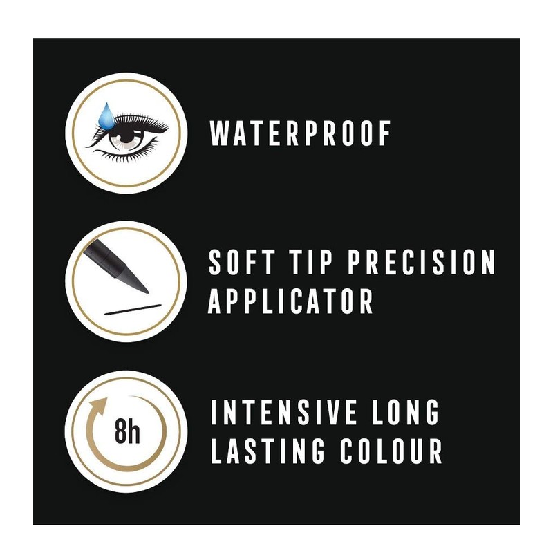 Max Factor Colour X-Pert Waterproof Eyeliner, 1 Deep Black