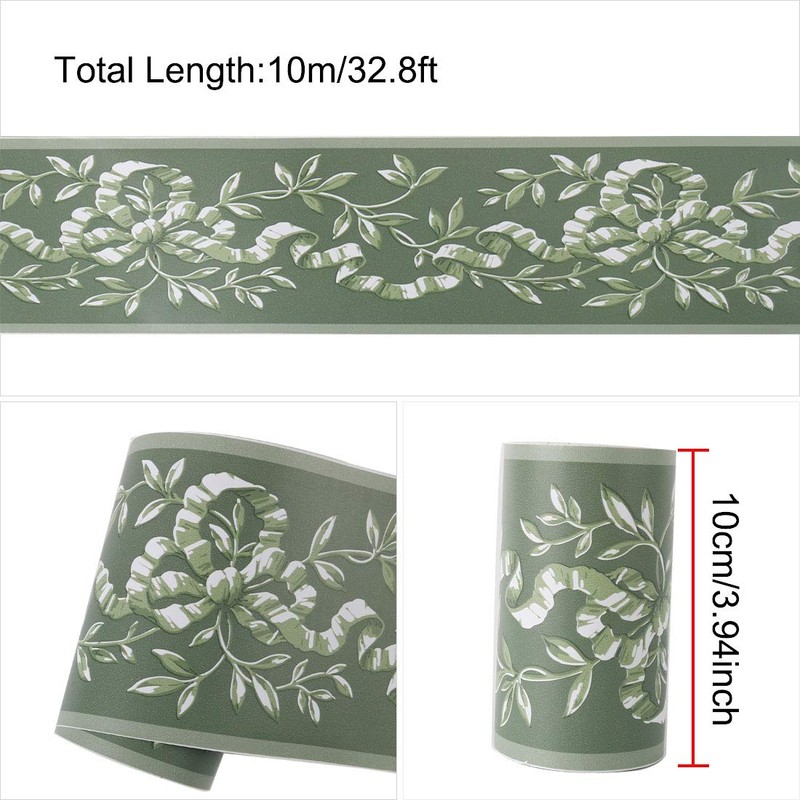 sourcing map Wall Paper Border Self Stick Wall Covering PVC