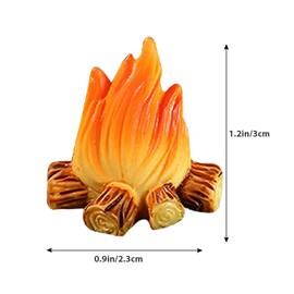 12pcs Miniature Bonfire: Fire Decor Models - Fire Models Handcrafted Fake Fire: Resin Bonfire Type Miniature Decoration
