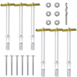 Steel Stud TV Mounting Kit, Metal Stud TV Mount Kit for Tilt & Low Profile TV, Drywall Anchors for TV Mounting Kit Includes 6 Wall Anchors (1/4”-20) & Bolts, Steel Drill Bit and TV Mounting Hardware
