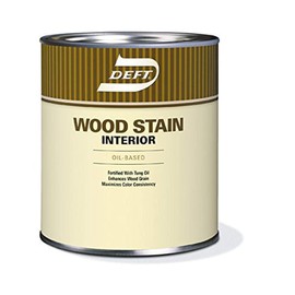 Interior Wood Stain, Golden Oak Color, 1 Quart, Oil Based, Wood Stain, Deft