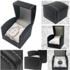 CACASO Watch Box,PU Leather Square Watch Cases,Gift Watch Jewelry Bracelet