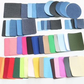 G-RUI 54pc/Set Assorted Iron on Repair Patches for Clothes DIY Ironing Multi Colored Decorative Appliques parches para ropa Fabric Patches