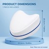 Set of 2 White Pillow Covers for Knee Support, Knee