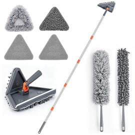 76 Inch Wall Cleaner Mop with Long Handle and 360 Rotating Head