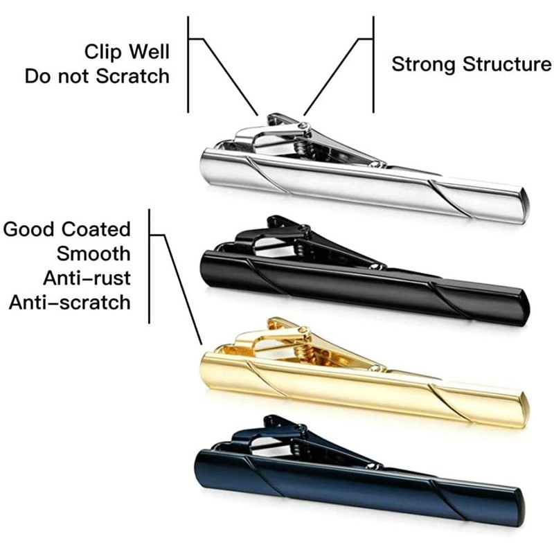 KYULM7 Men's Tie Clip, Stylish, Cool, Business, Wedding, Formal, Banquet,