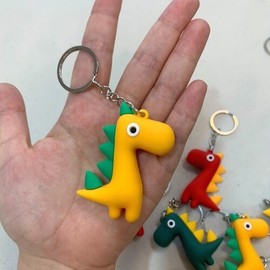 Dinosaur Plush Bag Keychain Keychain Red 8ea