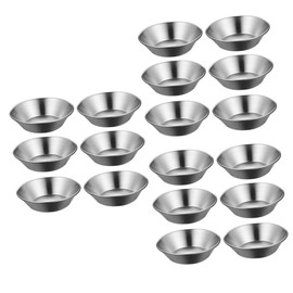 Cabilock 3sets Stainless Steel Egg Tart Mold Cookie Tins Bakeware Steel Mini Tart Pan Mini Tin Pie Pans Mini Tartlet Pans Oven Pans Stainless Egg Tart Mold Stainless Steel Mold Silver 6pcs*3