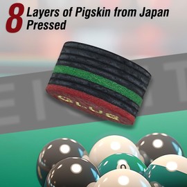 MoyanSuper Pool Cue Tips Snooker Cue Tip Clear 8 Layers of Pigskin Billiard Cue Tips - 2 Pack (14mm)