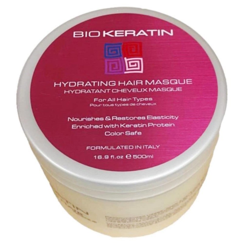 Bio Keratin - Hydrating Hair Masque 16.9 Fl.Oz (500ml). Nourishes