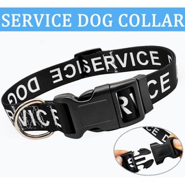 MayPaw Service Dog Collar, 1” and 1.5” Wide Dog Collar Strong Nylon Medium Large Extra-Large Dog Collar.