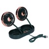 Car Fan 360° Rotatable 3 Speed DualHead USB Powered Mini