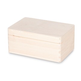 Pinus - Wooden box with lid, 30 x 20 x 13.5 cm, wooden box with hinged closure, wooden treasure chest, box without handles, storage box, European pine wood and plywood