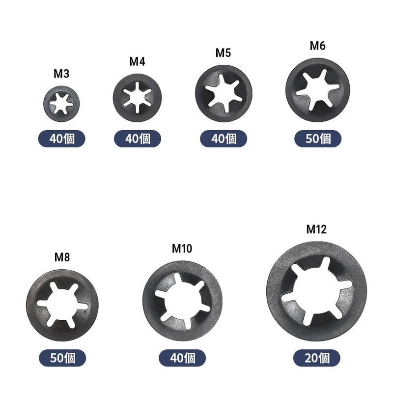 Glvaner 280 Pack Internal Teeth Star Lock Washers Quick Speed
