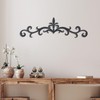 OYEFLY Metal Scroll Wall Art Decor,Rustic Iron Wall Medallion (style