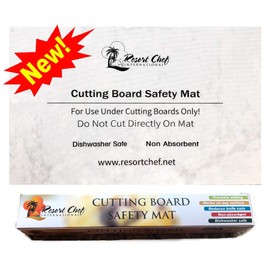 Resort Chef International Non-Slip Safety Mat for Under Kitchen Cutting Boards - Hygienic Non-Absorbent and Dishwasher Safe
