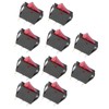 10pcs Red Light Illuminated Snap-in Boat Rocker Switch Toggle Power3