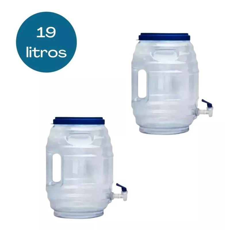 Ypgar Cocina Dispensador Vitrolero Plástico 19l Con Llave 2 Piezas
