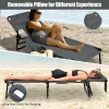 GoPlus Outdoor Folding Reclining Beach Sun Patio Chaise Lounge Chair