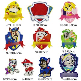 Paaw Embroidered Patches, Pattrol Dog Iron On Patches, Paaw Dog Patches for Clothing, Driflo Sew On Patches, Denim Patches for Jeans Iron On Patch, 10pcs Embroidered Applique, Paaw Jeans, Jackets, Hat