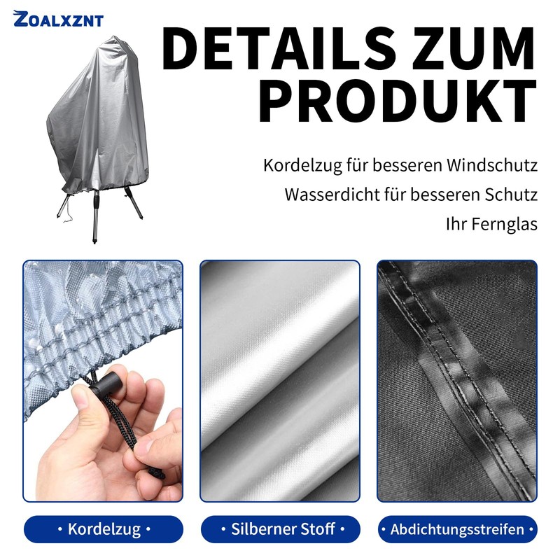 ZOALXZNT Telescopic Cover, Waterproof, Telescopic Protective Case with Drawstring, Telescopic