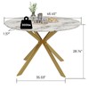 ALBAD 46.4" Round Dining Table, Mid Century Modern Round Dining